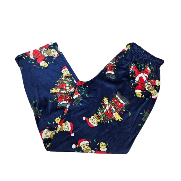 The Simpsons Homer Simpson Fleece Holiday Christmas Lounge Pants Size Medium P49 - Picture 1 of 9
